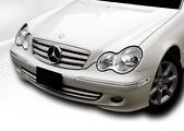 Решетка за Mercedes C203 Coupe (2000-2007) - 4 ребра хром